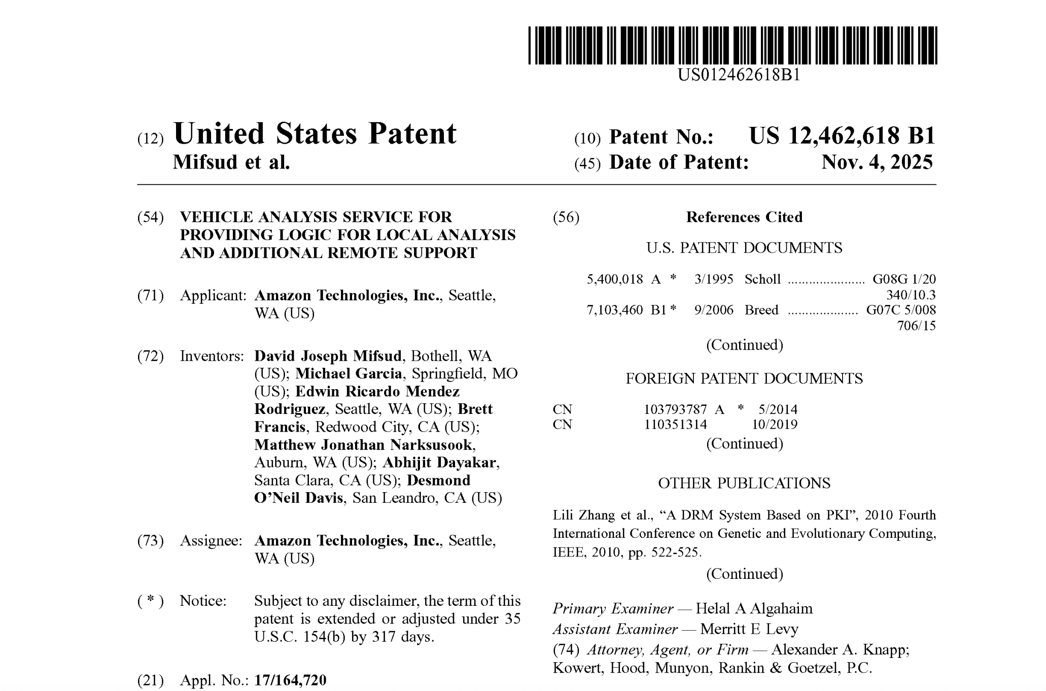 Patent No 12,462,618